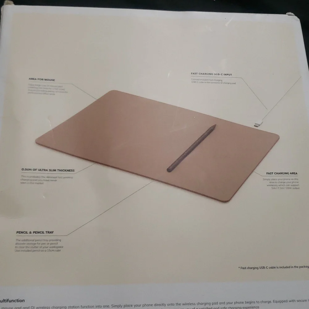 Pout Hands 3 Pro Wireless Charging Mouse Pad Latte Cream